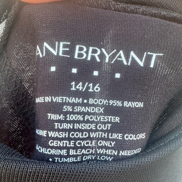 Lane Bryant Black Blouse with Embellished Details size 14/16 - Picture 6 of 10